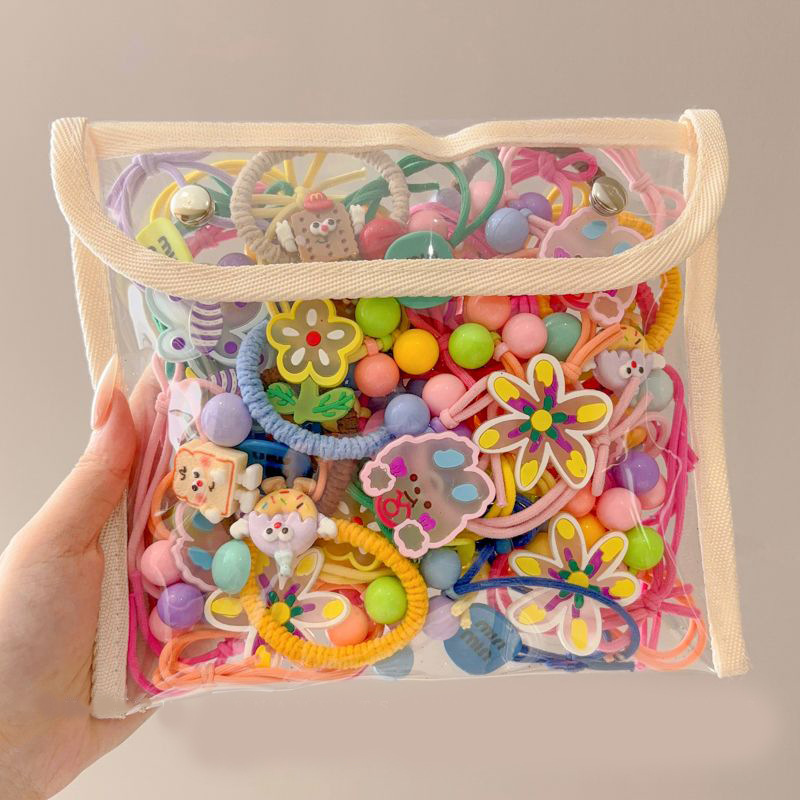 Niños de dibujos animados coloridos cuerda de cabeza niñas atadas artefactos de cabello de alta elasticidad anillo de cabello niñas no lastiman cabello de cabello de cola de caballo