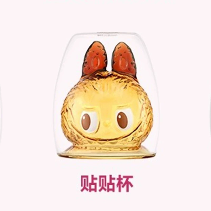 新製品人気ラブブ二重層ガラストレンディな人形ラブブ形状ウォーターカップ漫画周辺ガラス|undefined