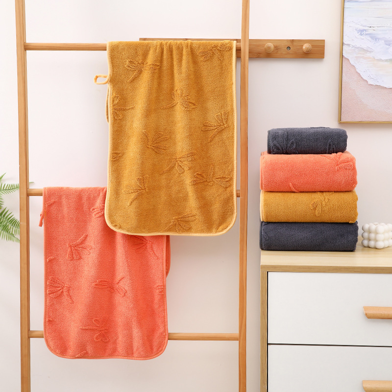 Factory Direct Supply Coral Velvet Jacquard Towel Set Soft and Absorbent Cross-Border Face Towel Plum Blossom Jacquard Hand Towel Bath Towel