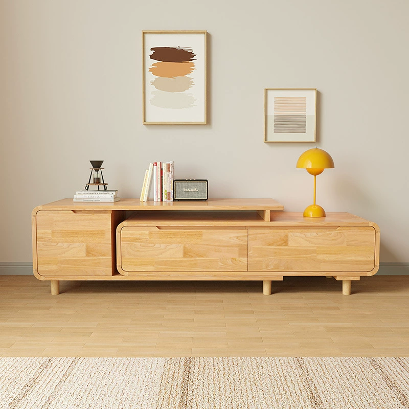 Шкаф для телевизора из цельного дерева, маленькая квартира, современный простой дом, встроенный шкаф для хранения, скандинавский напольный шкаф, журнальный столик, комбинированный шкаф для хранения