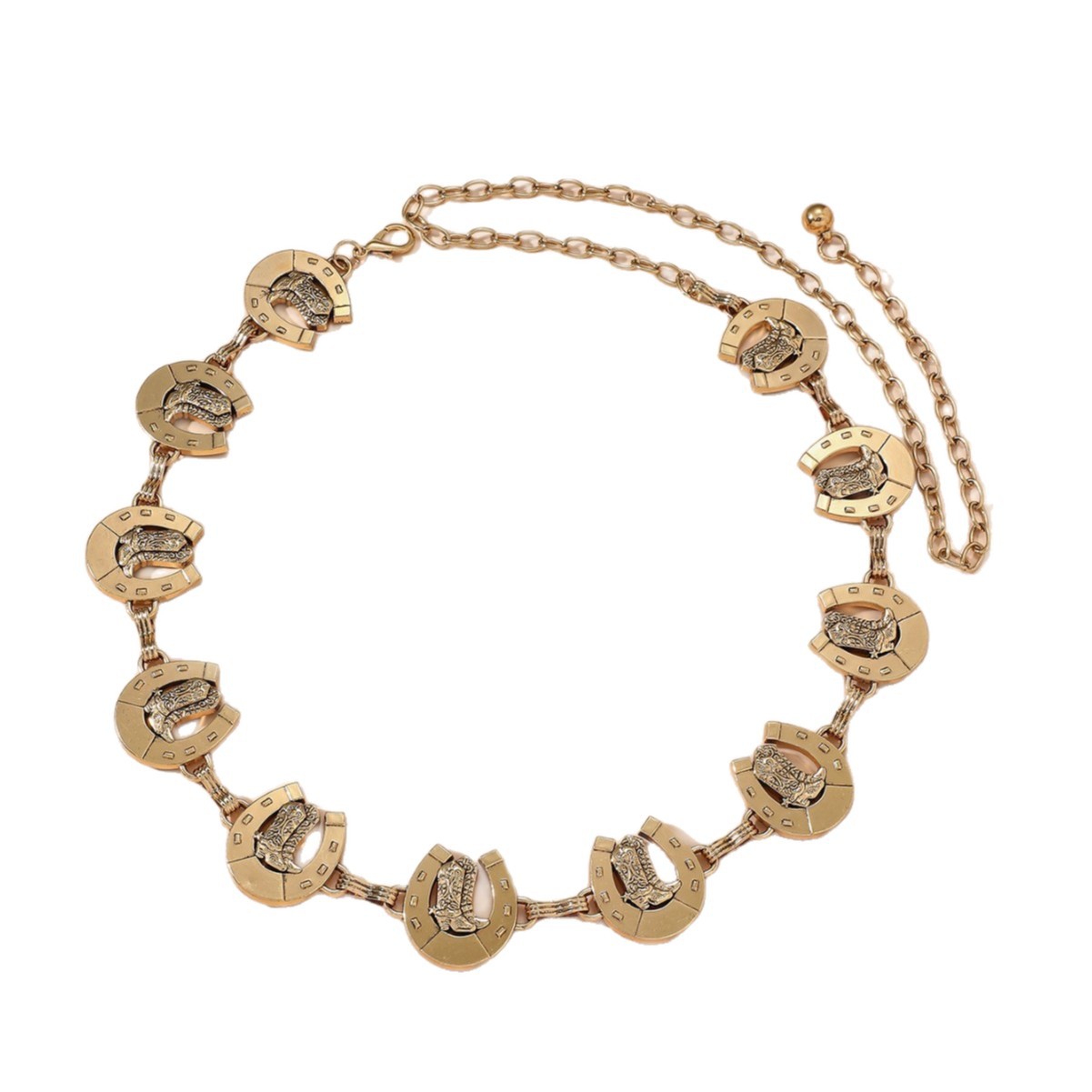 Modieuze u-vormige hoefijzer buikketting voor dames_voghion.com