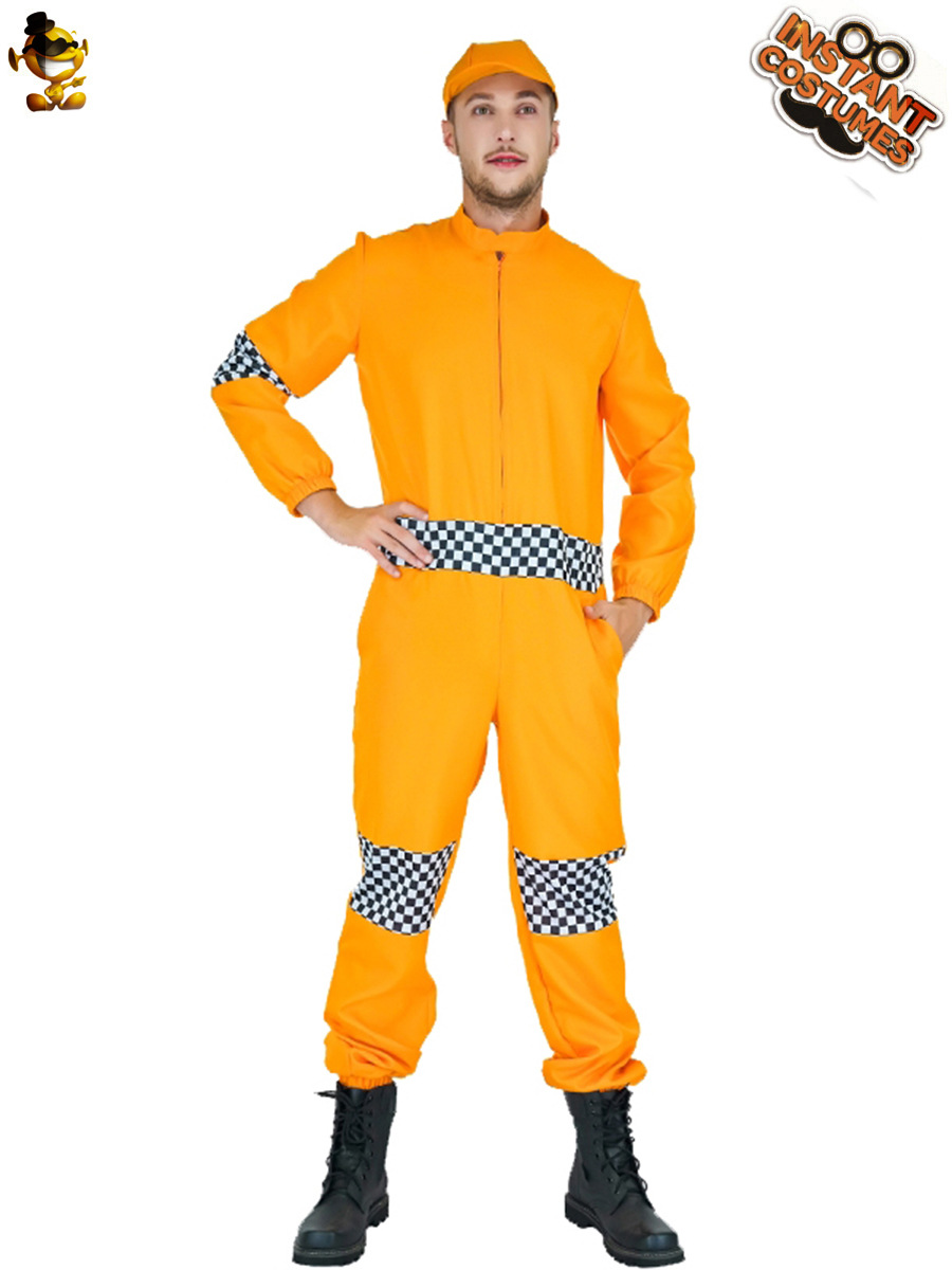 Halloween hombres adultos de mantenimiento trabajador partido etapa traje de rendimiento traje cosplay traje de la mascarada