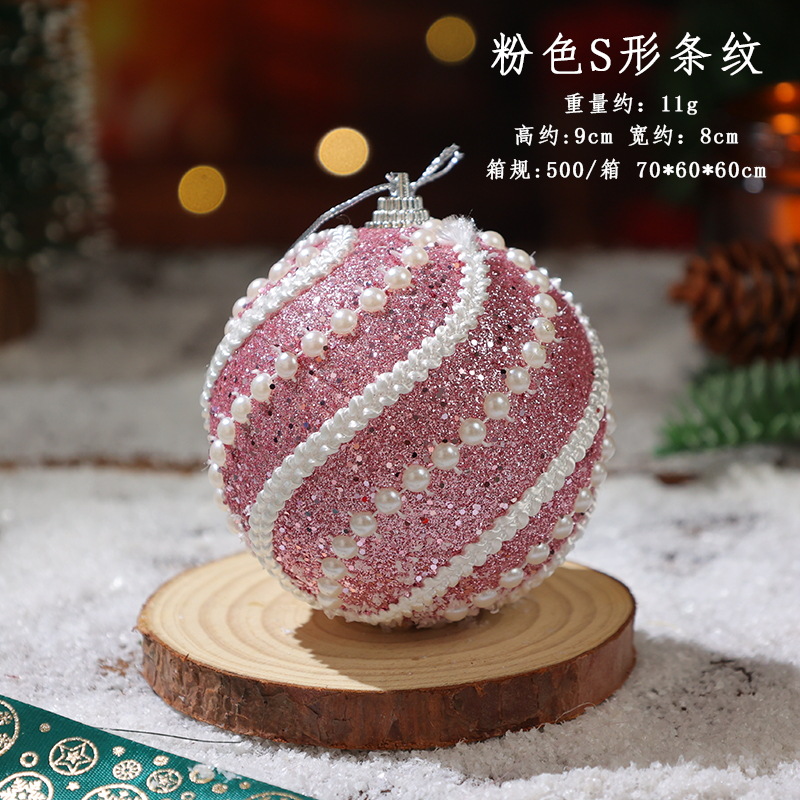 8cm bola de Navidad decoración de árbol de Navidad colgante de bolas de colores colgante colgante de Navidad decoración de Navidad accesorios de decoración