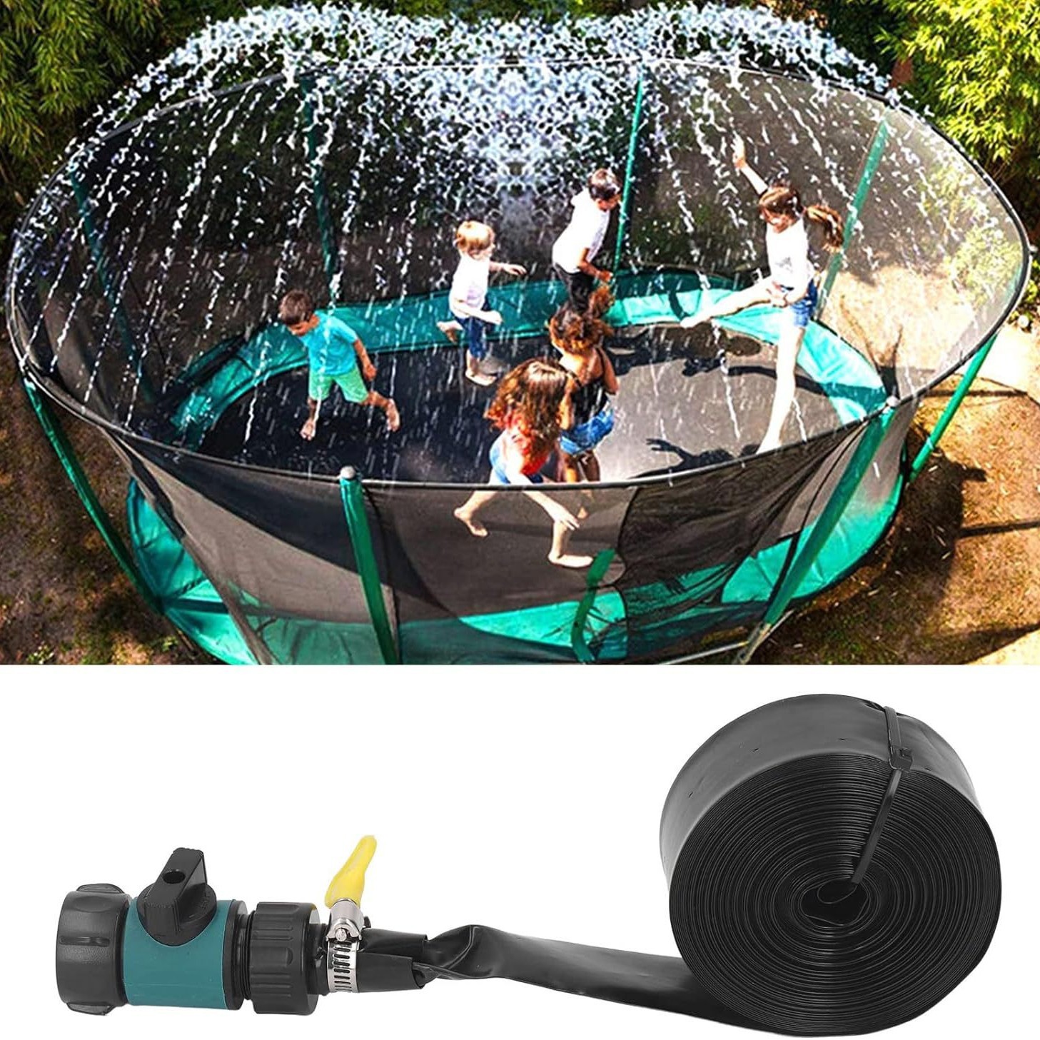 Trampoline Gardens, Trampoline Sprinkler For Children To Play With Water_voghion.com