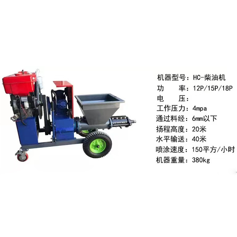 Fábrica al por mayor decoración interior pared yeso 4KW altura de elevación 15 metros Zhongrun 350 pulverización de mortero