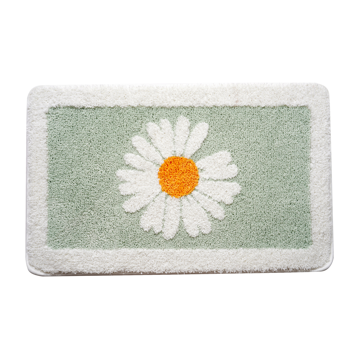 Tapete Flocado Absorbente para Baño de Tela Mezclada, Lavable con agua, para Baño