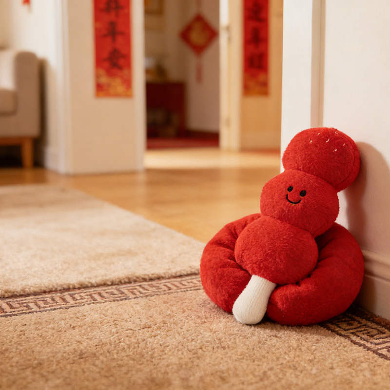 Chinese-style candied hawthorn plush pillow, home decor toy, living room sofa cushion, Children's Day gift wholesale