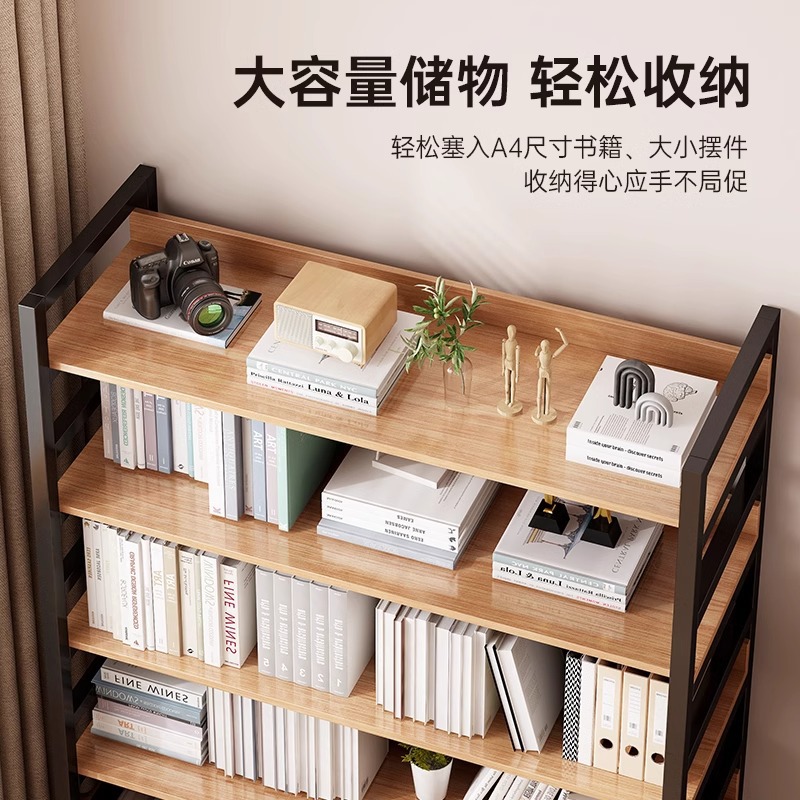 Estante de almacenamiento multicapa estante de almacenamiento de balcón de piso doméstico estante de exhibición de tabla de hierro estante de acero simple estante de madera