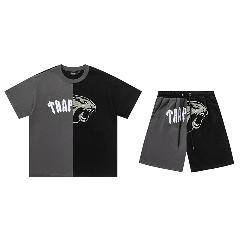 728 traje color bloque negro