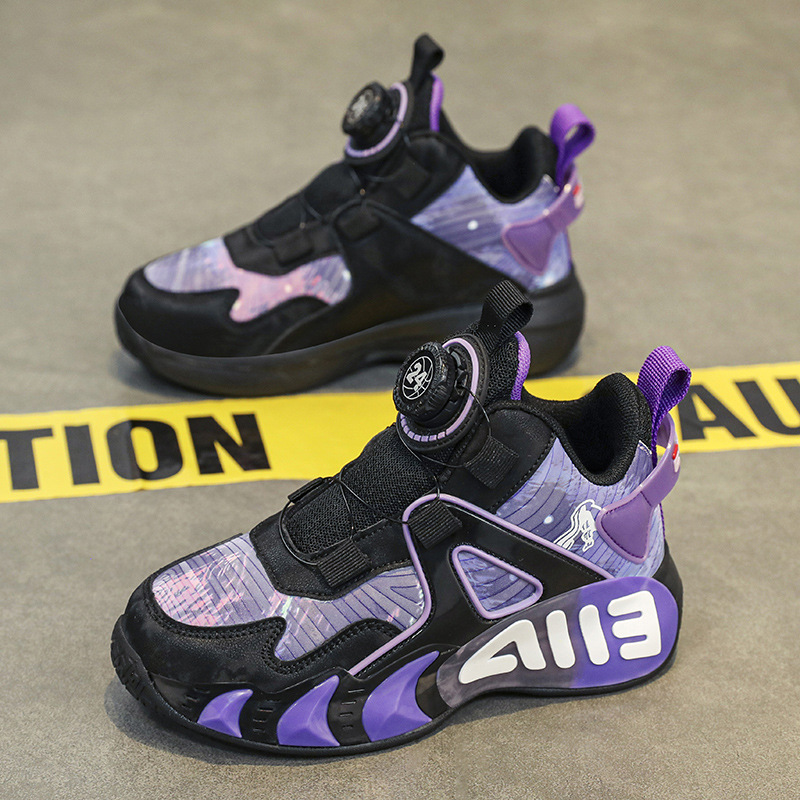 Zapatos de baloncesto para niños de invierno zapatos de algodón para niños y adolescentes botones zapatos deportivos de algodón cálido