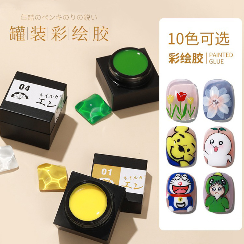 Enni Poetry Japanese Canned Painted Glue White Painting Flower Embellishment Filling Hook Line Hand-painted Flower Light Therapy Armor Oil Glue Enni Poetry Japanese Canned Painted Glue White Painting Flower Embellishment Filling Hook Line Hand-painted Flower Light Therapy Armor Oil Glue