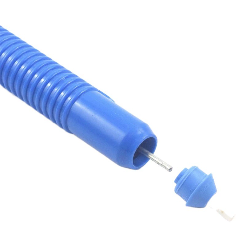 DS-017 Большое всасывание олова ручной сильный оловянный всасывающий стержень Инструмент для пайки Синяя всасывающая ручка для удаления олова всасывающее сопло