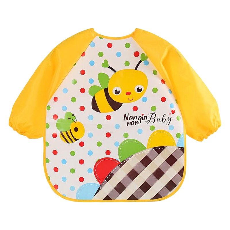 Babero de alimentación reversible de manga larga para bebés 2025EVA, babero infantil, cubrecuerpo antisuciedad, material EVA