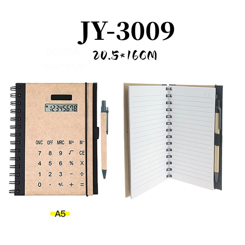 Diario libro calculadora Memo pad ordenador con pluma solar multifuncional ordenador 3009