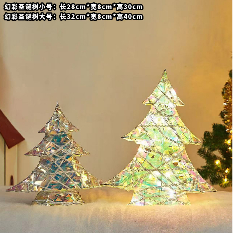 Navidad brillante ilusión decoración de alce árbol de Navidad muñeco de nieve colorido boda centro comercial decoración de la escena del hotel