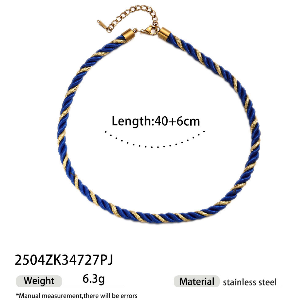 Tena Europa y América Alta retención de color 18k oro concha de acero inoxidable concha de estrella de mar collar de cuerda gruesa ins joyería de explosión transfronteriza image 25