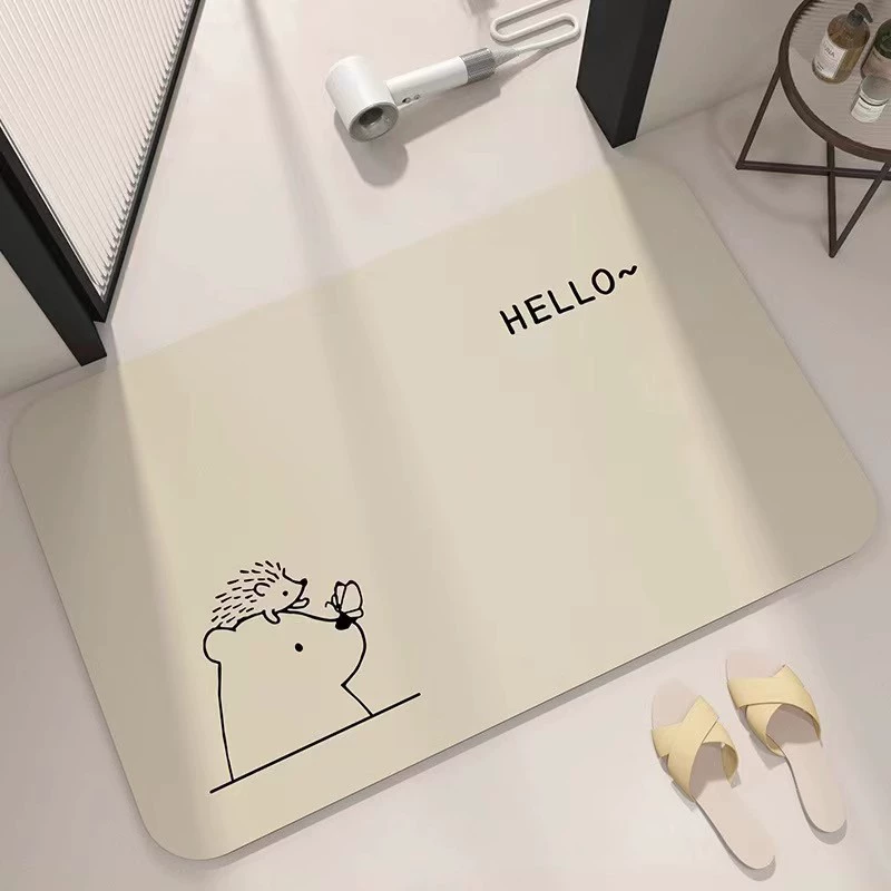 Бесшумный Стиль Коврик для ванной комнаты Впитывающий Коврик для ванной комнаты диатомовая грязь стиль туалетная дверь коврик для ванной комнаты простой