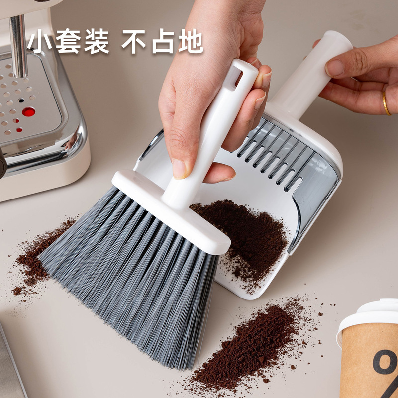 Broom and dustpan set, soft bristle brush for car dust removal, dust brush for air conditioning vents, small brush for cleaning keyboard gaps