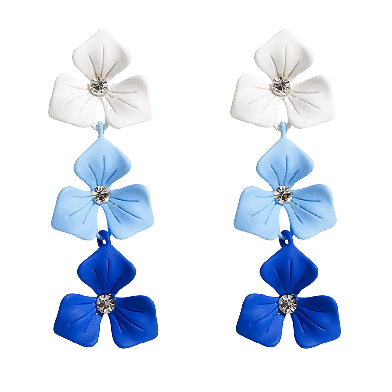 1 Pair Casual Elegant Lady Flower Stoving Varnish Alloy Drop Earrings display picture 5