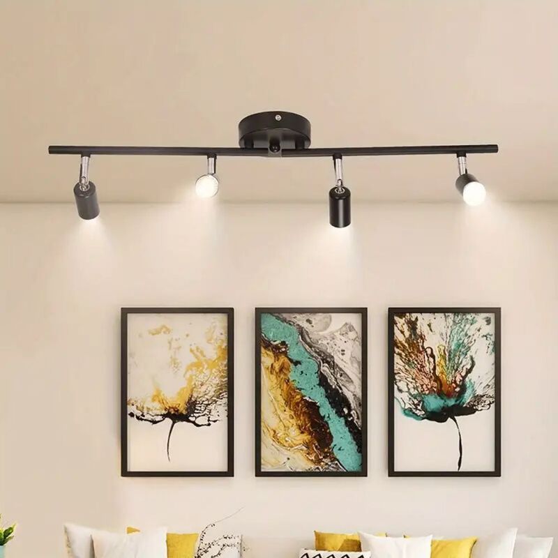 1 Piece Modern 4-Head Chandelier, 330 ° Rotating Spotlight, Semi-Embedded Installation, Matte Nickel Color. 1 Piece Modern 4-Head Chandelier, 330 ° Rotating Spotlight, Semi-Embedded Installation, Matte Nickel Color.