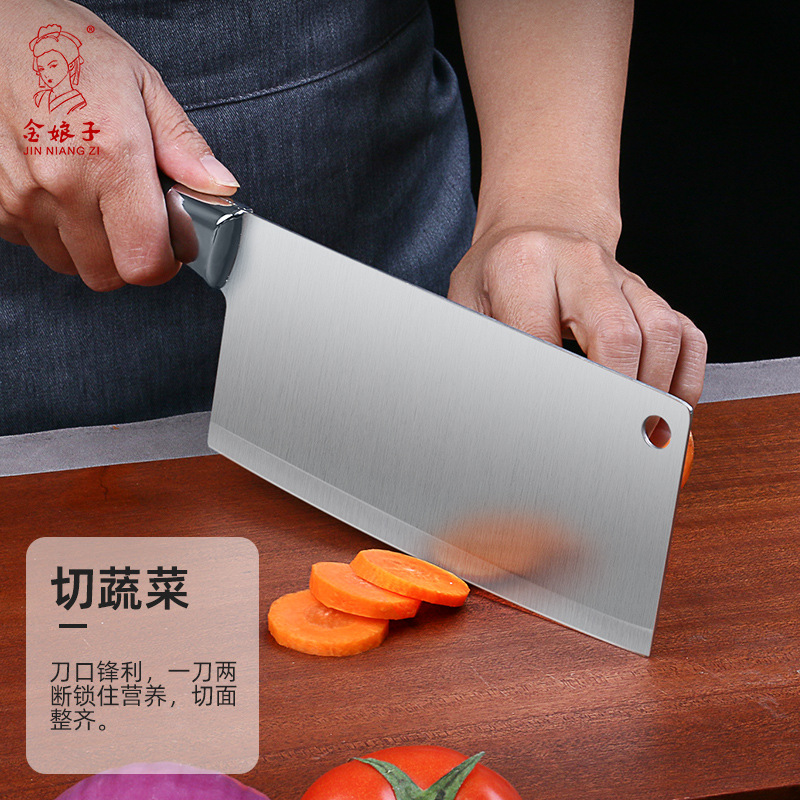 Yangjiang Jinzi cuchillo de corte de verduras de acero inoxidable cuchillo de corte de carne tradicional cuchillo de corte de cocina afilado