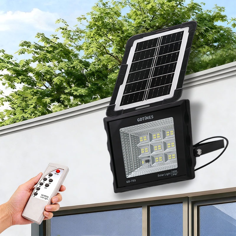 GDTIMES lámpara solar lámpara de patio al aire libre larga duración lámpara solar de inducción del cuerpo humano lámpara de proyección solar