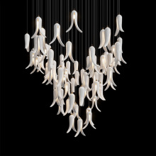 定制个性酒店大堂宴会厅售楼部吊灯创意花朵造型复式别墅工程灯具