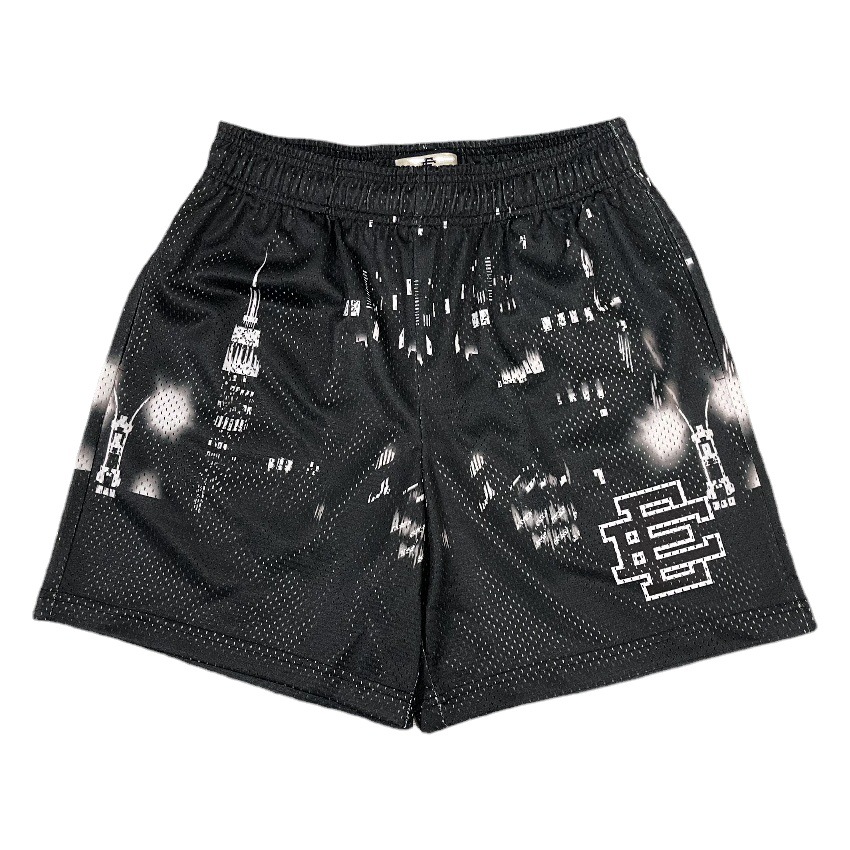 American fitness shorts pantalones cortos de la aptitud muscular de los hombres de los deportes pantalones de malla transpirable suelta rodilla pantalones cortos transfronterizos