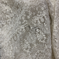 現物の綿の糸の刺繍の生地のレースのジャカードの布の水溶のネットの布の刺繍のレースの婦人服のワンピースはよく売れています。