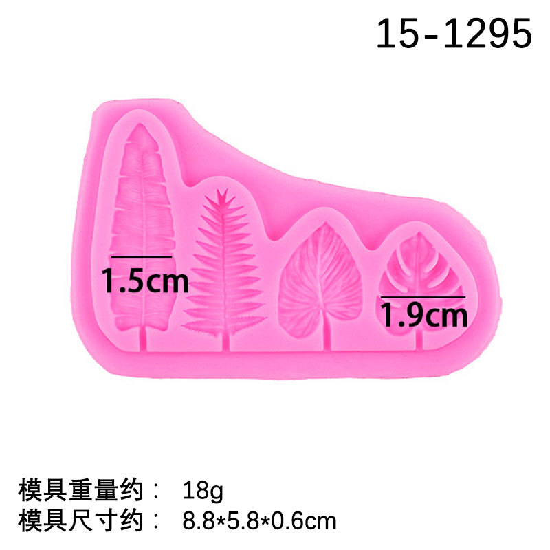Hojas artificiales de silicona molde para hornear pastel decoración Fondant chocolate ritmo seco