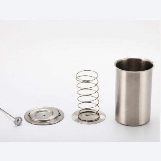 304 Stainless Steel Steamed Meat Barrel Cooking Barrel with Thermometer Steamed Meat Barrel Kitchen Marinated Meat Barrel Heighten Kitchen Tools
