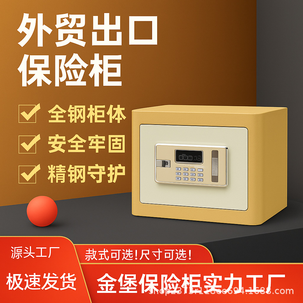 金堡保险柜HD45全钢保险柜 隐藏安装金属密码小型办公家用保险柜