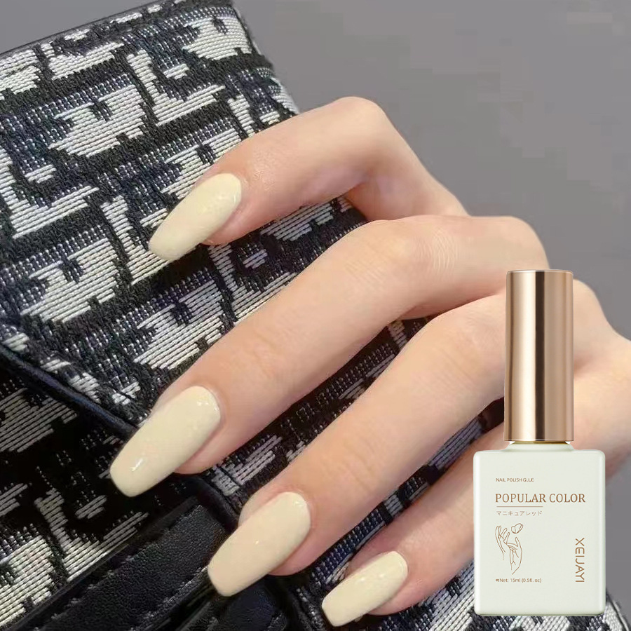 Pure Color new white nail polish glue nude transparent nail polish shop special high-grade nail polish lasting firm Factory wholesale