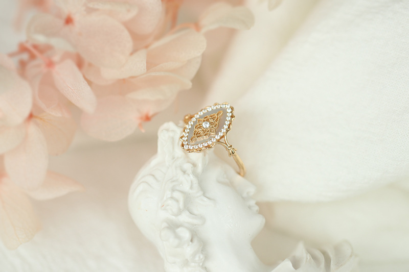 Banquet, Stage Occasion 925 Sterling Silver Shell Zircon Geometric Rings 925 Sterling Silver Rings
