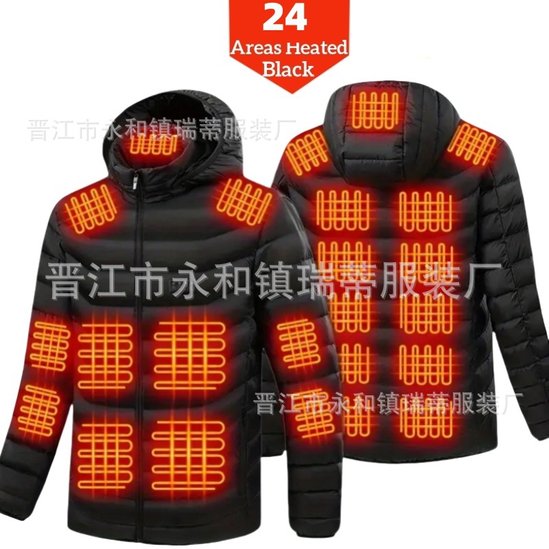 Chaqueta Térmica Acolchada de 4 Controles de Poliéster para Mantenerse Caliente en Invierno