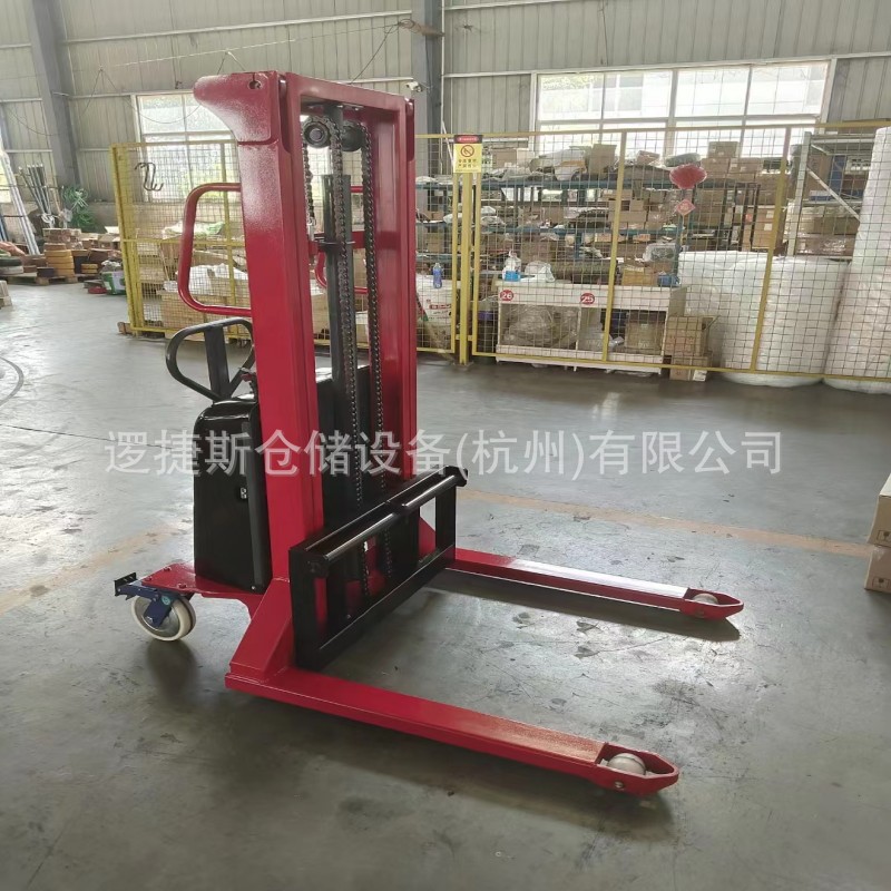 非标半电动堆高车1吨步行式液压升降铲车堆垛机托盘搬运车叉车