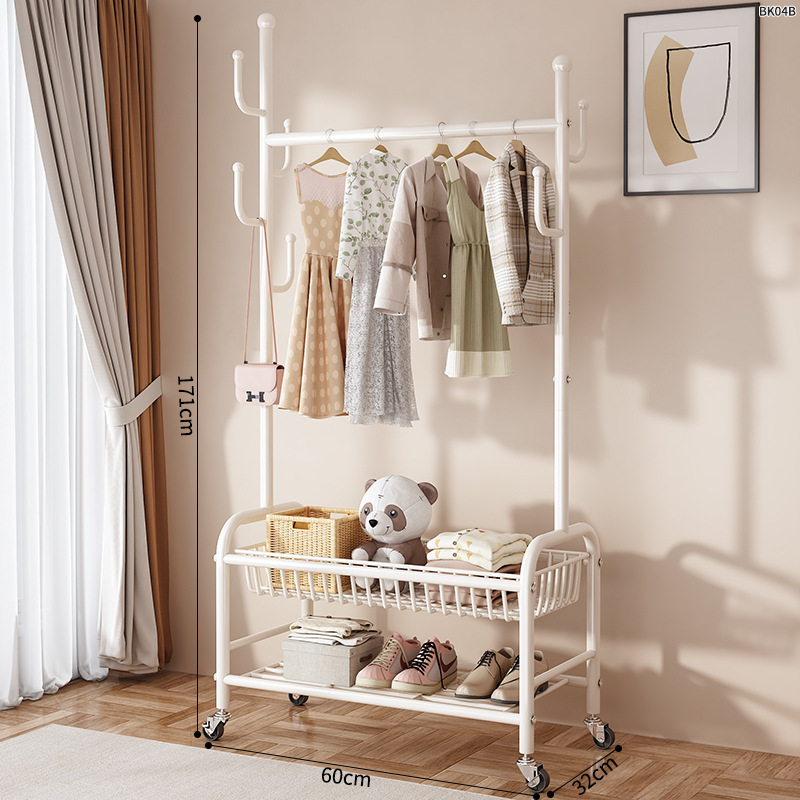 Percha de secado piso dormitorio balcón doméstico colgar ropa percha de sombrero plegable simple interior móvil barra de secado de ropa