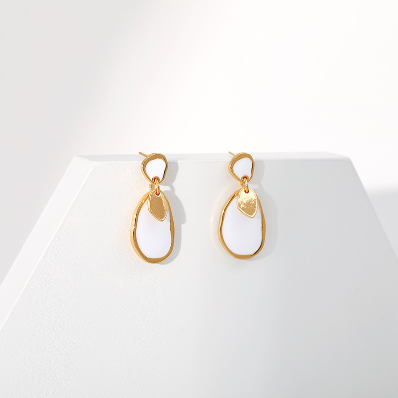 Retro Geometric Copper Plating Drop Earrings 1 Pair
