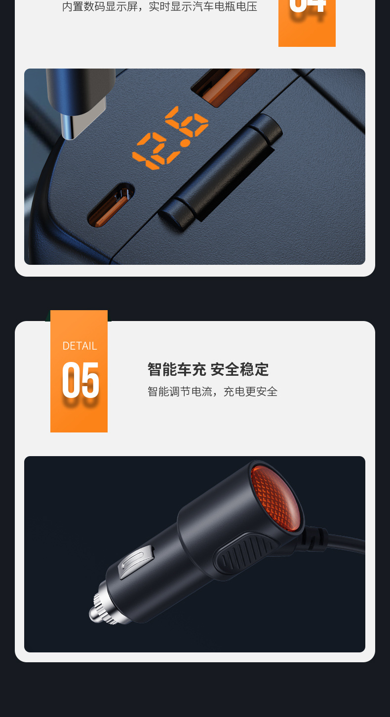 Car Ashtray with Led Light Display Multi-Function Fast Charging Car Anti-Dust Fly High-End Car Supplies