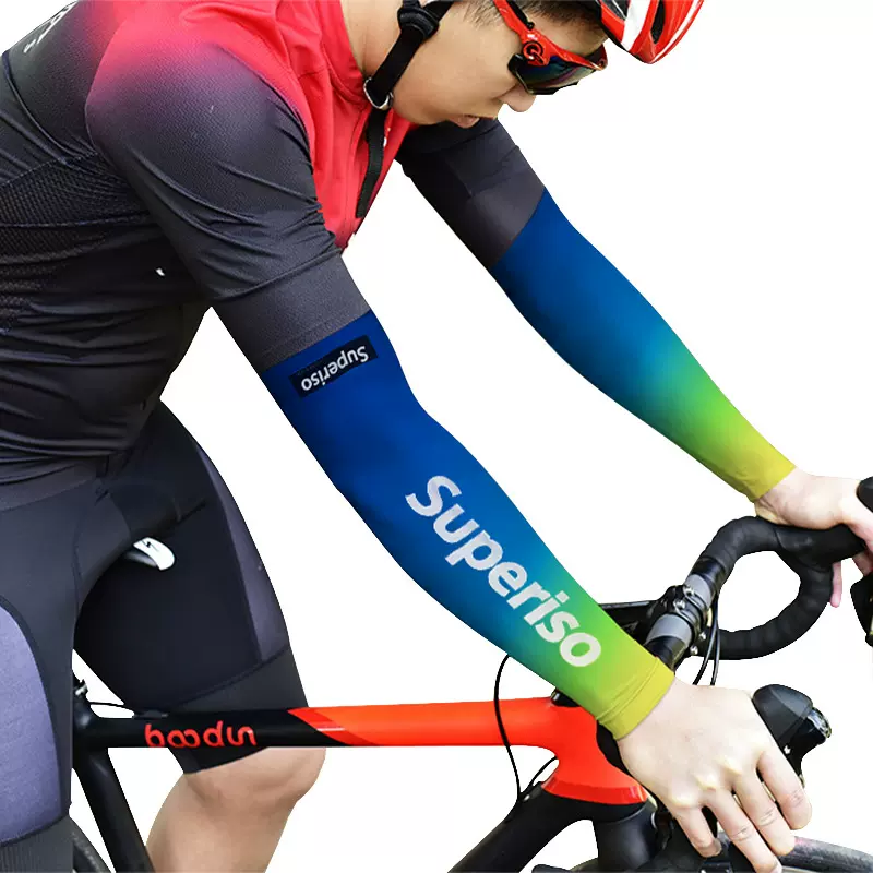 夏季防晒冰丝袖套手套男女骑行开车手臂满版印花套袖冰袖套定制