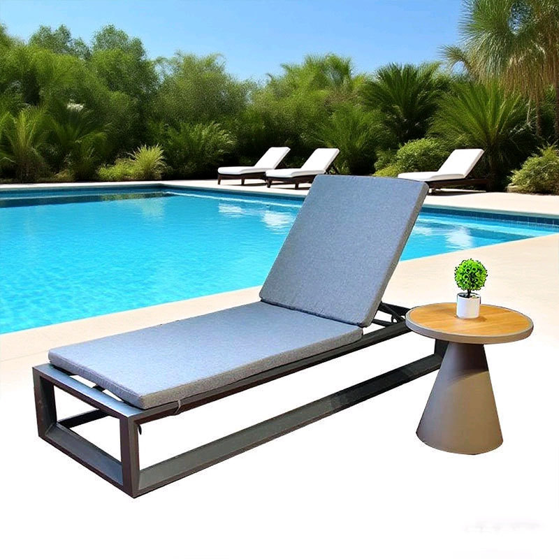 Cama de relajación impermeable y protector solar jardín piscina sillón al aire libre patio residencial al aire libre silla de playa frente al mar sombreado