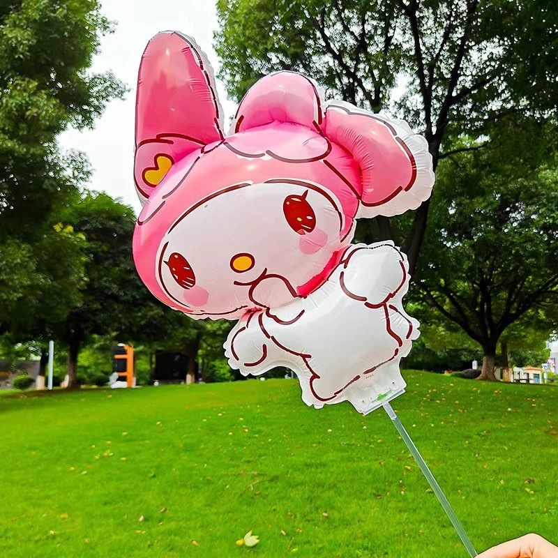 クリップバルーンアルミフィルムトレーラーハンドヘルドスティック子供用漫画バルーンホルダーストリートバルーンハンドヘルドストールネザーバルーン|undefined