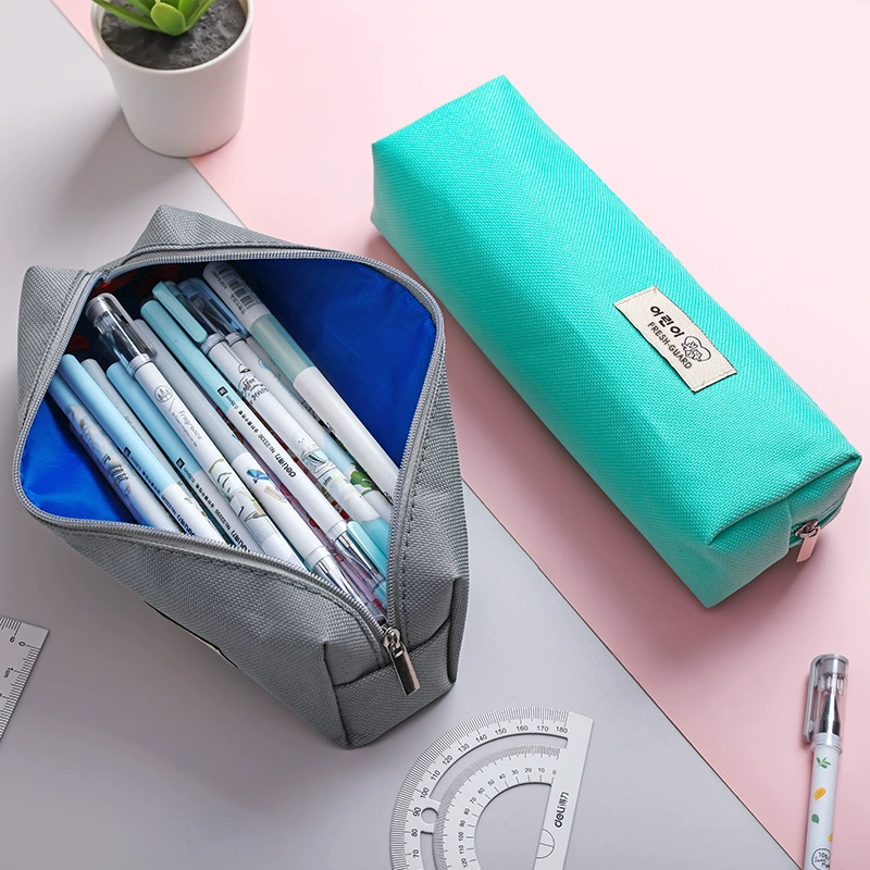 Square Pencil Case, Large Capacity Cute Design for Elementary & Secondary Students, Lightweight 0.03 kg