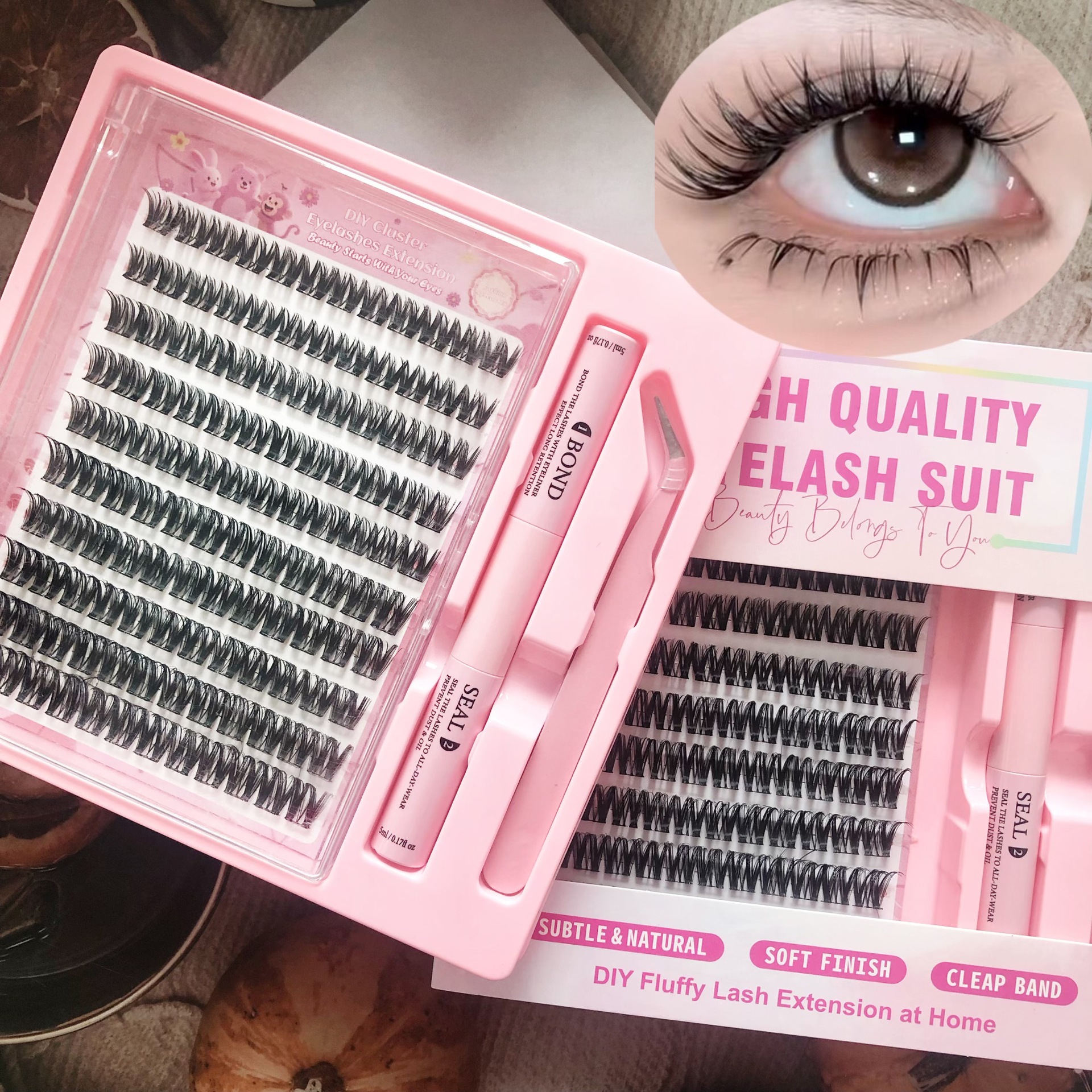 Conjunto de pestañas falsas transfronterizas de gran capacidad serie WM cómic Barbie ojos gruesos y esponjosos ojos pestañas no se cansará durante mucho tiempo