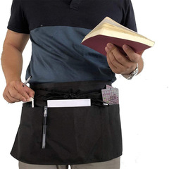 Amazon Cross-border Service Men and Women Short Half Apron with Logo Printing for Hotel Advertising, Chef Aprons