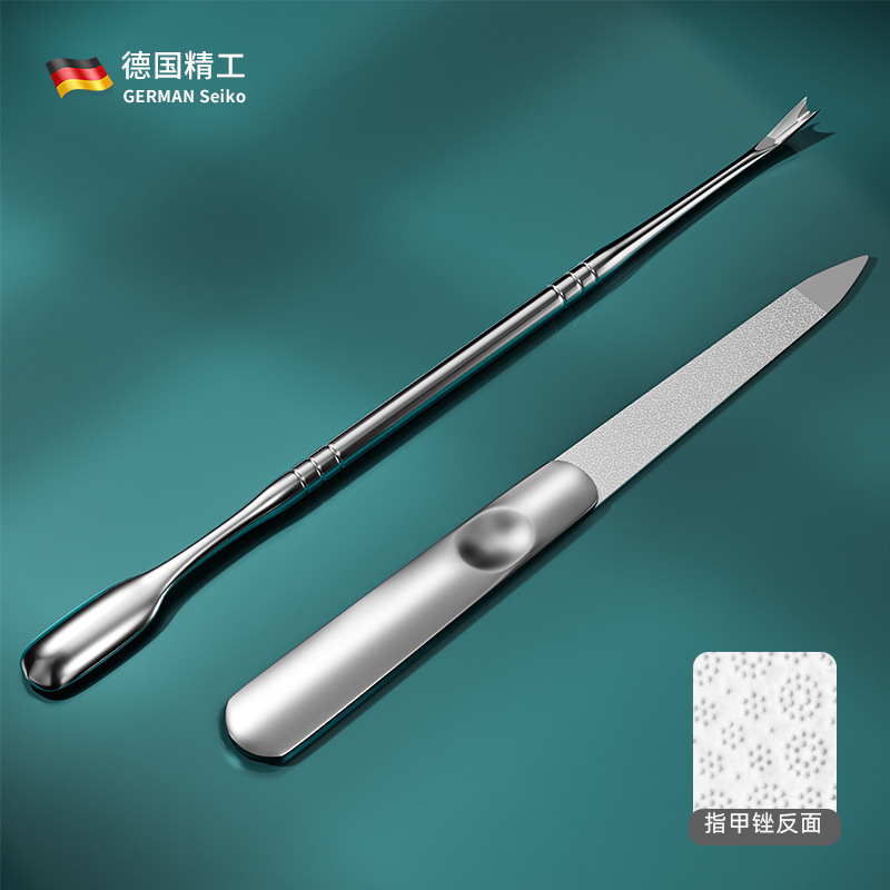 Uñas barbadas cortadoras de uñas Nail Forceps Tool Set de acero inoxidable cuero muerto cortador de uñas alemán doble cabeza image 9