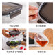 Rectangular heat-resistant glass lunch box office workers can enter the microwave oven can be heated lunch box refrigerator glass fresh-keeping box