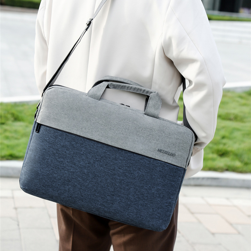 Bolsa de computadora portátil transfronteriza, ocio de negocios, maletín simple de tela Oxford, maletín de agua, maletín plano, maletín de gran capacidad