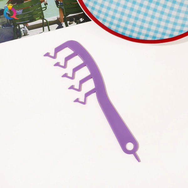 Z-shaped hair seam comb-purple