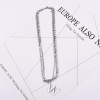 Tide, lightening hair dye stainless steel, necklace with letters, chain for key bag , accessory hip-hop style